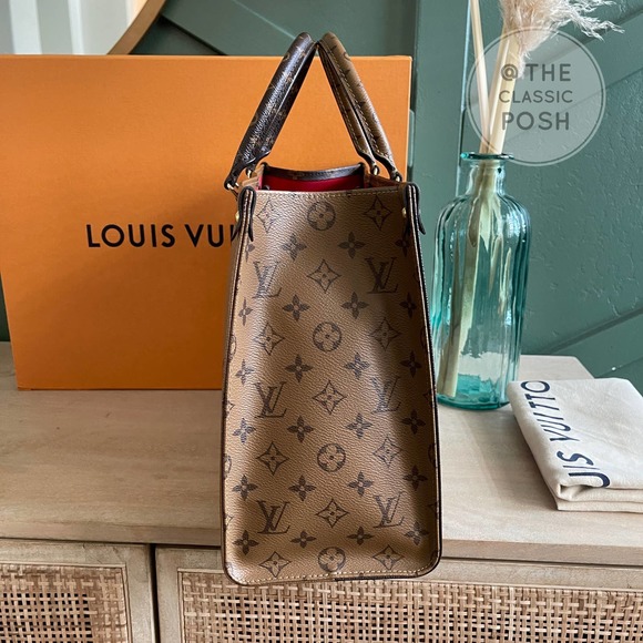 ❌SOLD❌EUC Louis Vuitton  OTG On the Go MM Monogram Reverse Bag Tote - Picture 4 of 15